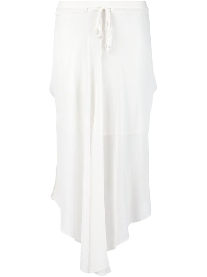 Lost & Found Ria Dunn Asymmetric Drawstring Skirt - White