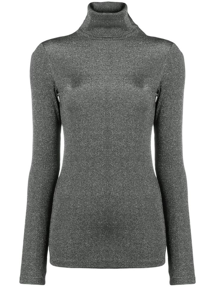 Dondup Roll Neck Fitted Top - Grey