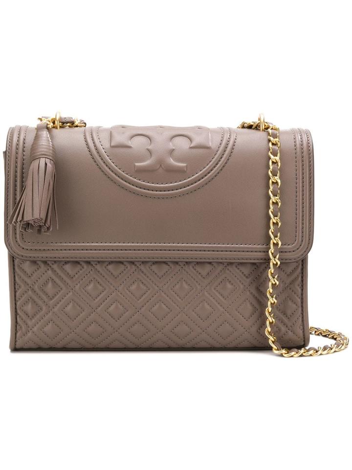 Tory Burch Fleming Convertible Shoulder Bag - Grey