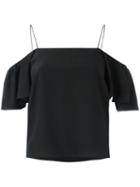 Fendi Off-shoulder Blouse, Women's, Size: 38, Black, Silk