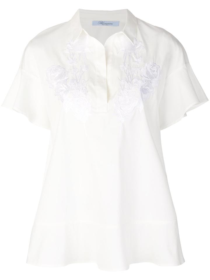 Blumarine Embroidered Trapeze Shirt - White
