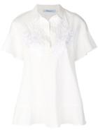 Blumarine Embroidered Trapeze Shirt - White