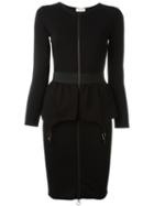 Murmur Fitted Peplum Dress, Women's, Size: 40, Black, Viscose/nylon/spandex/elastane/polyester