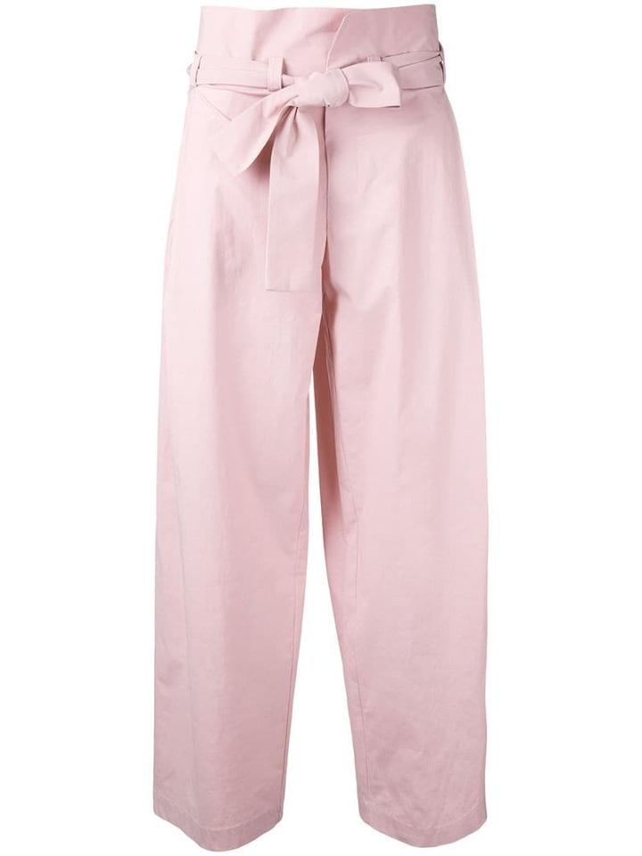 Erika Cavallini Tied High Waisted Trousers - Pink