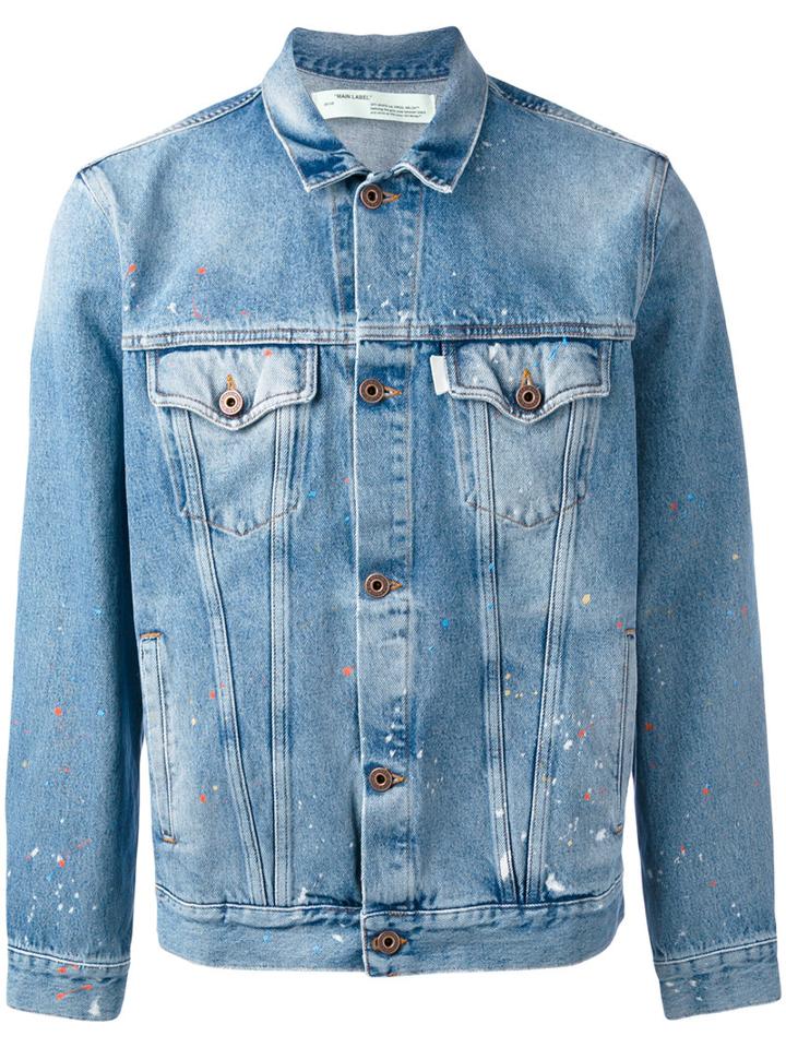 Off-white - Denim Jacket - Men - Cotton - S, Blue, Cotton