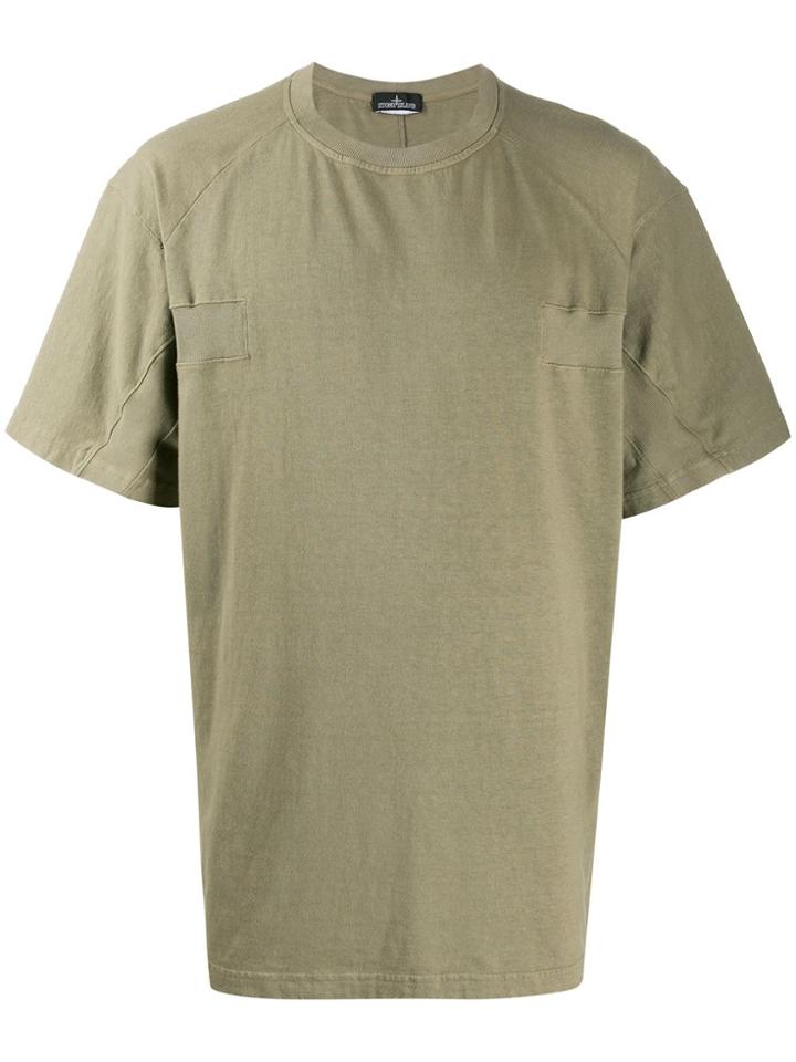 Stone Island Shadow Project Panel Detail T-shirt - Green