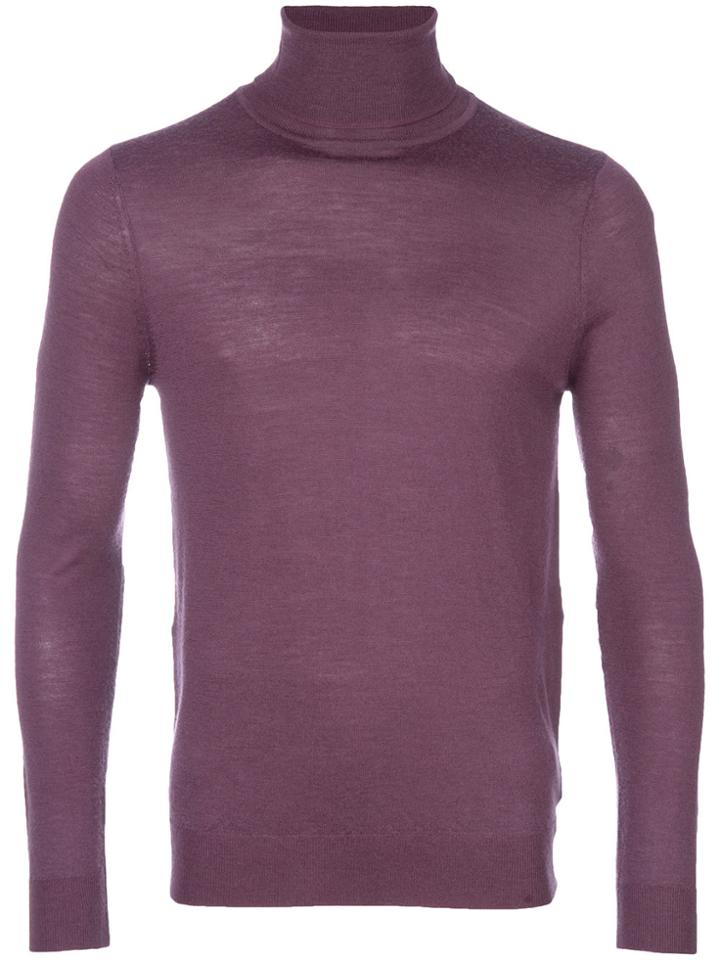 Sottomettimi Classic Roll-neck Sweater - Pink & Purple