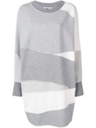 Mcq Alexander Mcqueen Cut Up Sweatshirt Dress - Grey