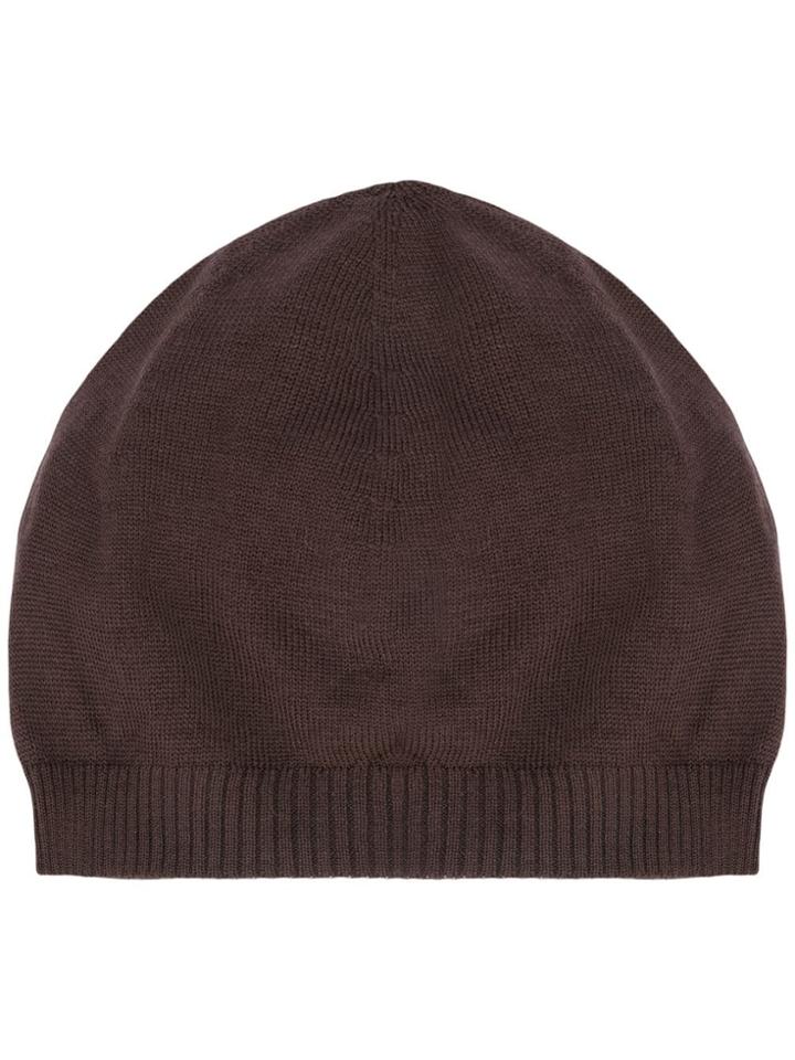 Rick Owens Knitted Cap - Brown