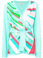 Emilio Pucci Shell Print Belted Cardigan - Blue