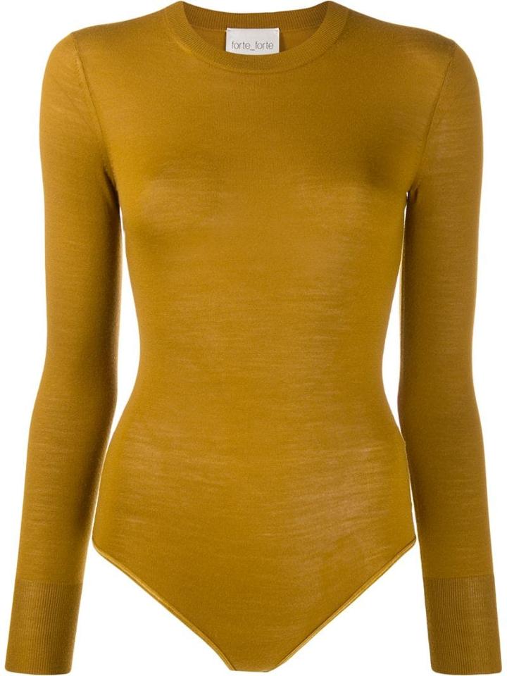 Forte Forte Fine Knit Bodysuit - Neutrals