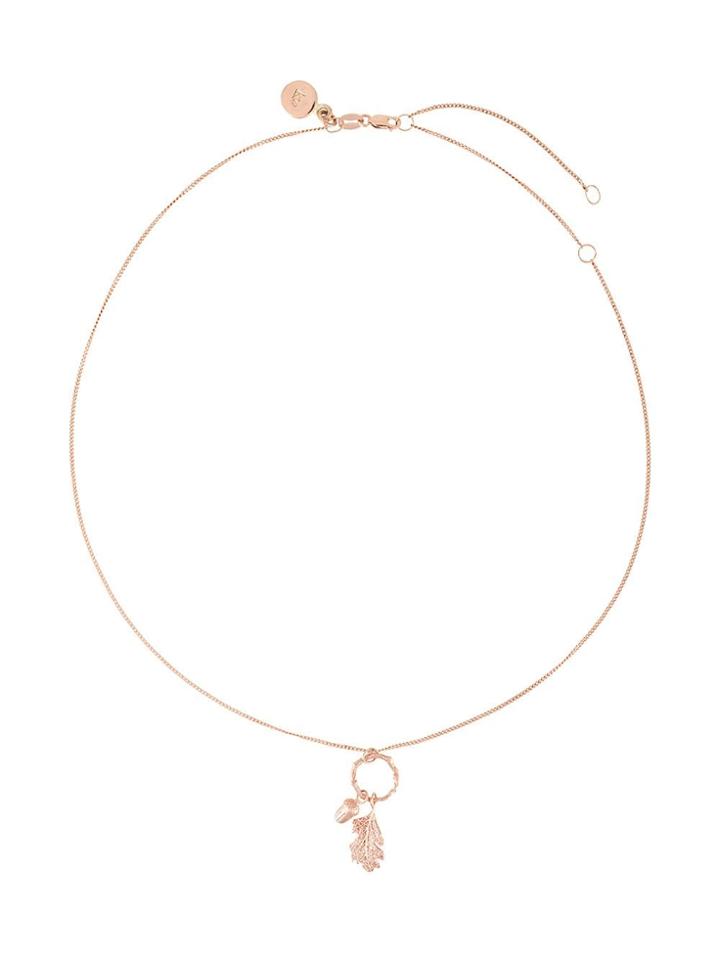 Karen Walker Acorn & Leaf Loop Necklace - Metallic