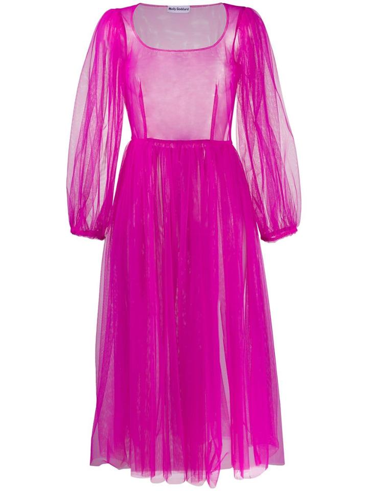 Molly Goddard Bronwyn Tulle Midi-dress - Pink