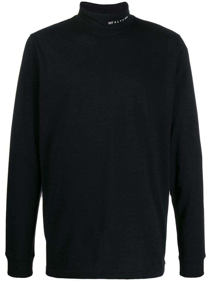 1017 Alyx 9sm Embroidered Logo Roll Neck - Black