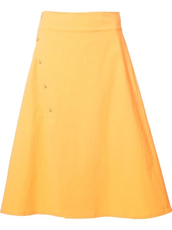 Tomas Maier Mid-length A-line Skirt, Women's, Size: 2, Cotton/spandex/elastane