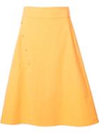 Tomas Maier Mid-length A-line Skirt, Women's, Size: 2, Cotton/spandex/elastane