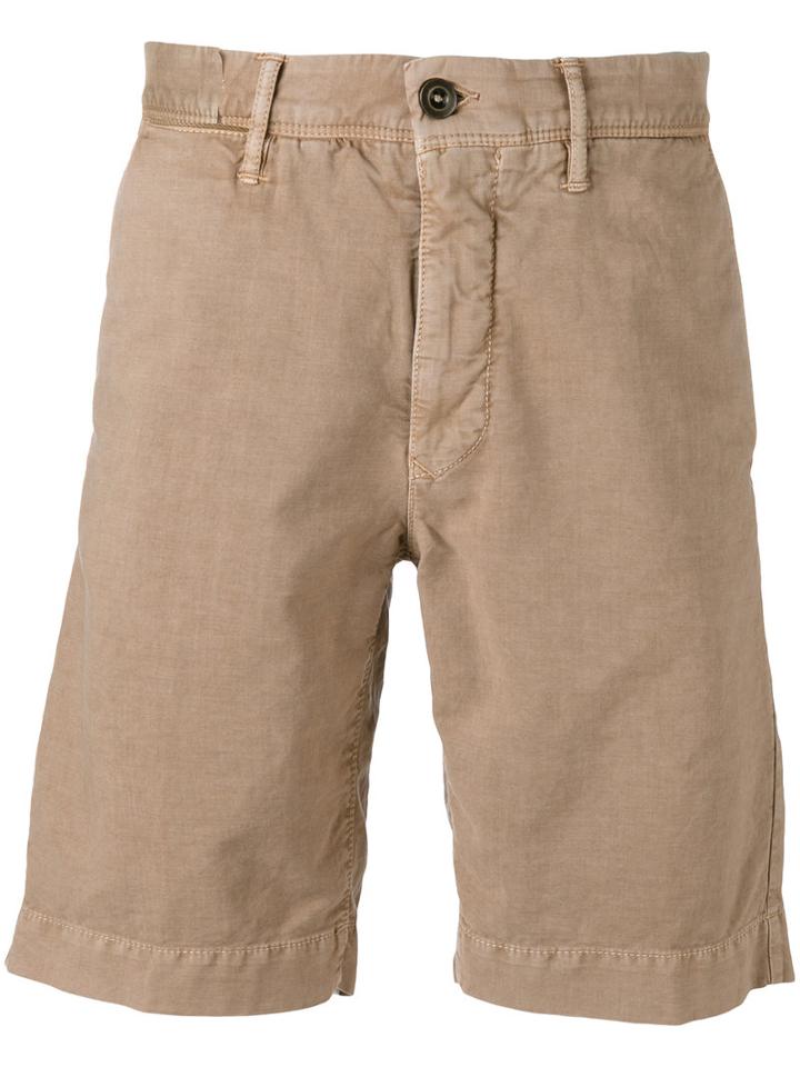 Incotex Flap Pocket Shorts, Men's, Size: 31, Nude/neutrals, Cotton/spandex/elastane