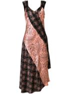 Diane Von Furstenberg Printed V-neck Dress - Pink & Purple