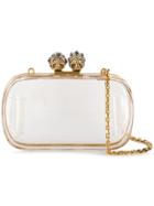 Alexander Mcqueen Embellished Skull Clutch Bag - Nude & Neutrals