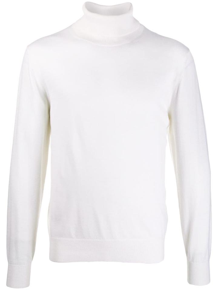 Z Zegna Roll-neck Long Sleeve Sweater - White