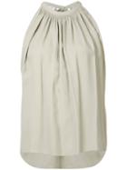 Helmut Lang - Halterneck Top - Women - Viscose - M, Nude/neutrals, Viscose