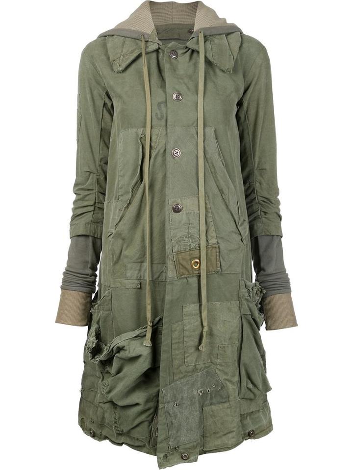 Greg Lauren 'rogue Artist' Coat, Women's, Size: 2, Green, Cotton