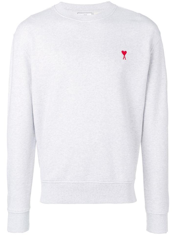 Ami Paris Ami De Coeur Sweatshirt - Grey