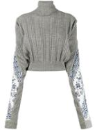 Y/project Contrast Roll-neck Sweater - Grey