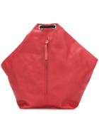 Mm6 Maison Margiela Drawstring Vertical Pocket Backpack - Red