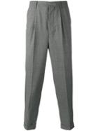 Ami Alexandre Mattiussi Tailored Cropped Trousers, Men's, Size: 50, Grey, Polyester/wool