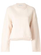 T By Alexander Wang Oversized Cropped Jumper - Brown