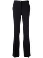 Alberta Ferretti Flared Trousers, Women's, Size: 42, Black, Rayon/wool/other Fibers