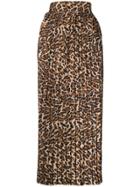 Pt01 Leopard Print Trousers - Brown