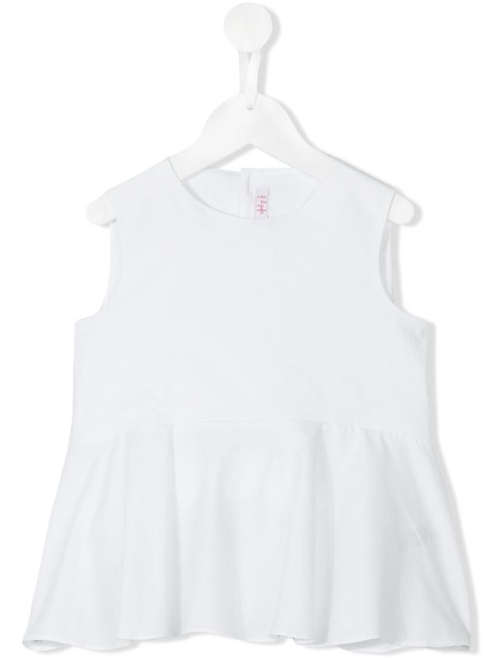 Il Gufo - Sleeveless Peplum Top - Kids - Cotton/spandex/elastane - 8 Yrs, White
