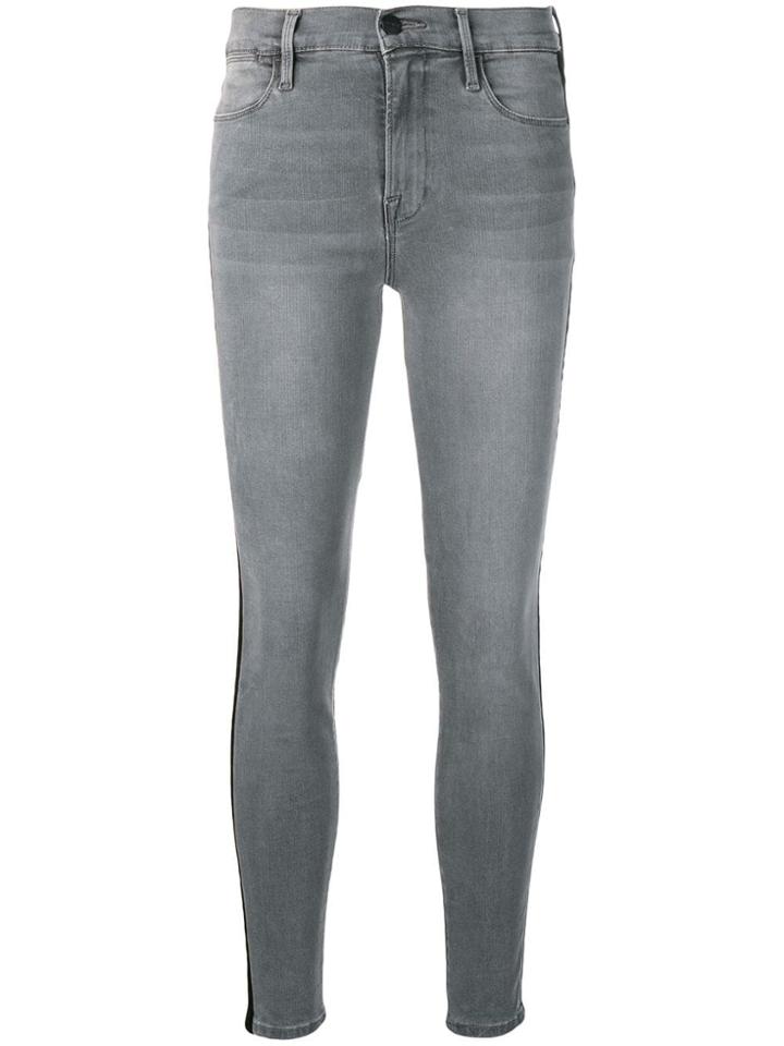 Frame Side Stripe Skinny Jeans - Grey