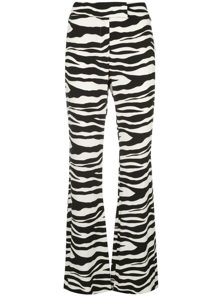 Rachel Zoe Zebra-print Flared Trousers - White