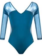 Brigitte Sheer Panels Body, Women's, Size: P, Blue, Polyamide/spandex/elastane