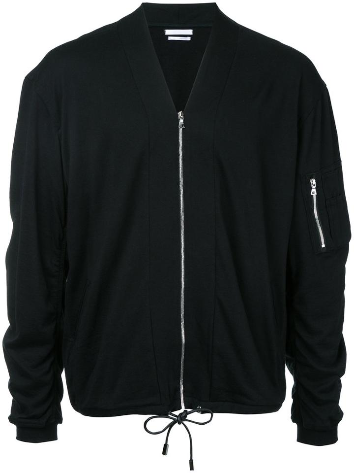 Revised - Drawstring Hem Bomber Jacket - Men - Cotton - M, Black, Cotton