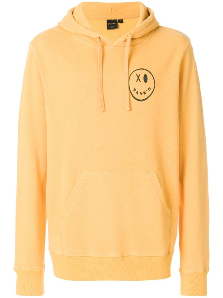 Deus Ex Machina Xo Print Hoodie - Yellow & Orange