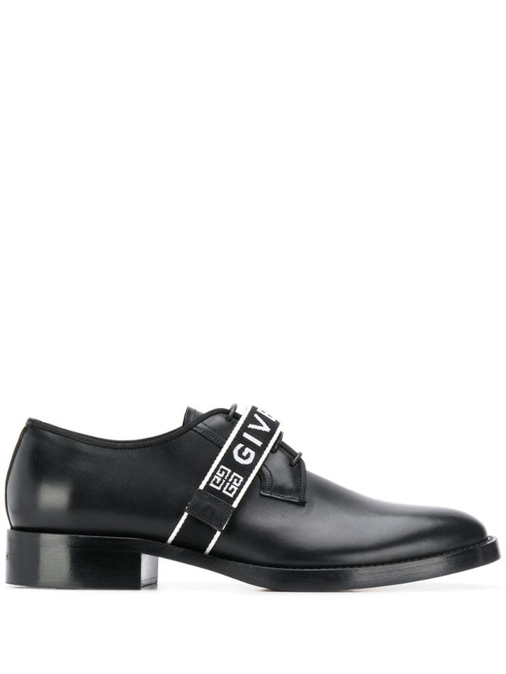 Givenchy Logo Strap Derby Shoes - Black