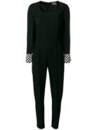Versace Vintage Contrast Cuff Jumpsuit - Black