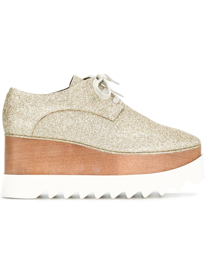 Stella Mccartney Glitter Eylse Platform Shoes - Metallic