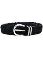 Eleventy - Braided Buckle Belt - Men - Leather - 90, Black, Leather