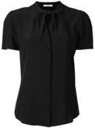 Etro Tied Neck Buttoned Blouse, Women's, Size: 44, Black, Silk