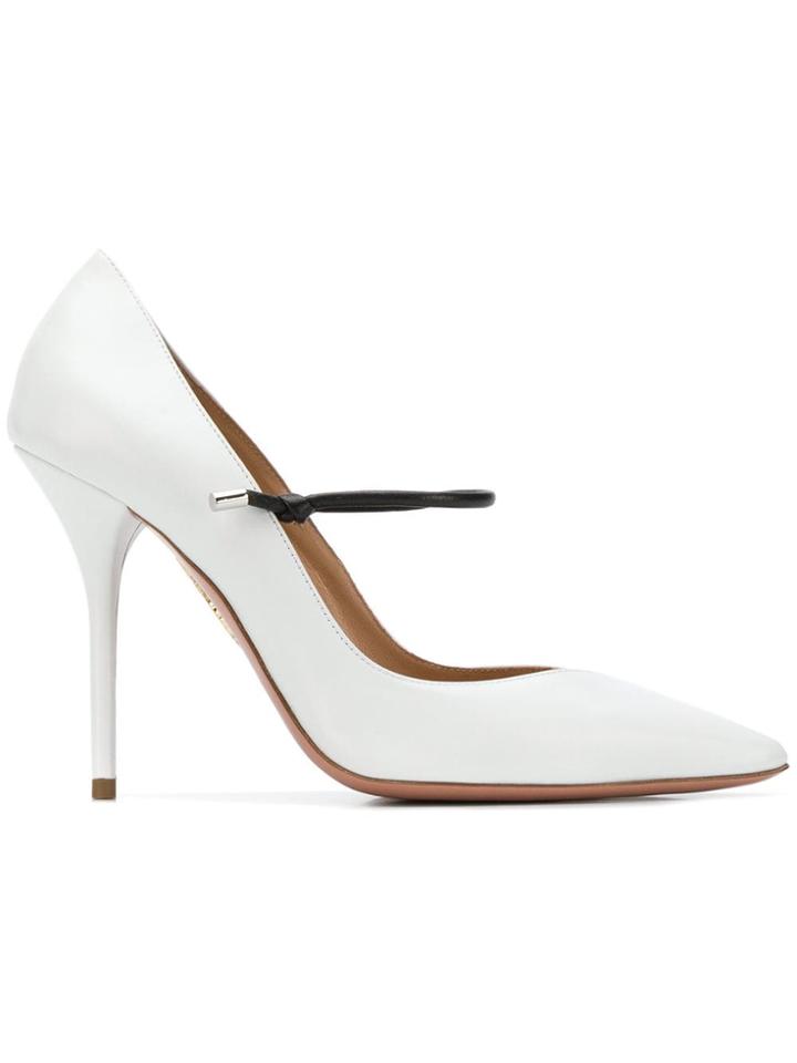 Aquazzura Pointed Toe Stiletto Pumps - White