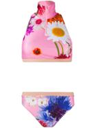 Natasha Zinko Floral Two-piece Bikini Set - Pink