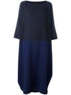 Daniela Gregis Checked Asymmetric Dress, Women's, Blue, Cashmere