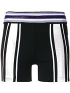 No Ka' Oi Glittery Detailing Compression Shorts - Black