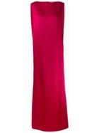 Chalayan Signature Long Column Dress, Women's, Size: 44, Pink/purple, Viscose/acrylic