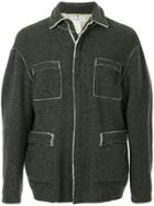 Yohji Yamamoto Vintage Contrasting Details Zipped Jacket - Grey